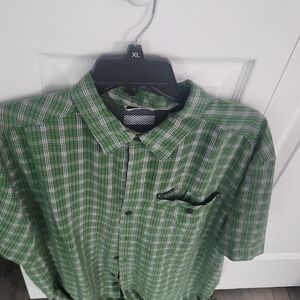 Columbia Green Checkered Men's Shirt Mens Xl
